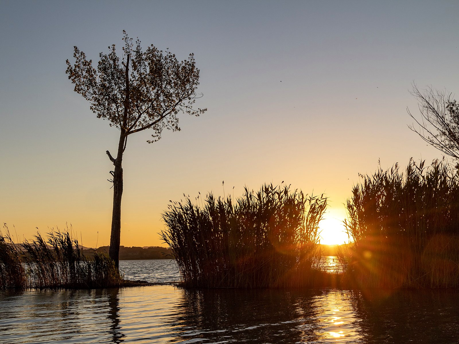 Il Lago di Chiusi al tramonto